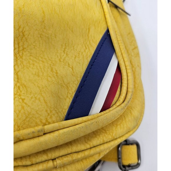 Faux Yellow Leather‎ Mini Rainbow backpack - Picture 6 of 11